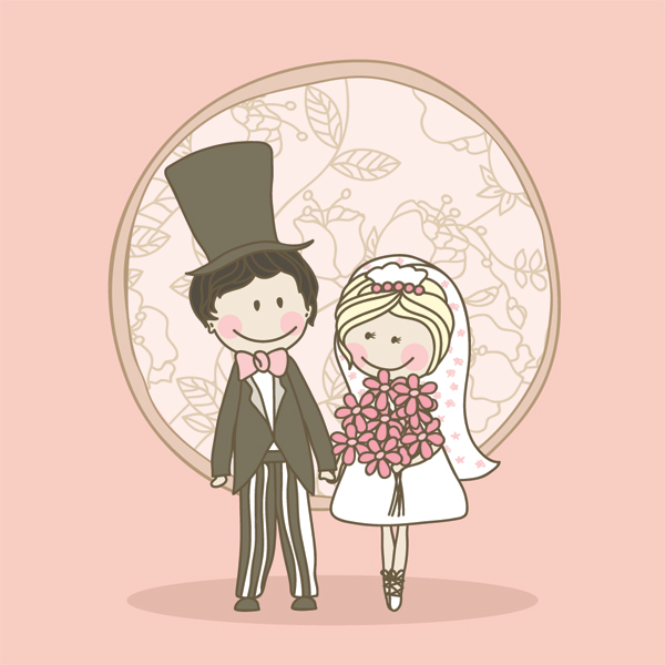 การ์ดแต่งงานการ์ตูน น่ารักน่าชัง