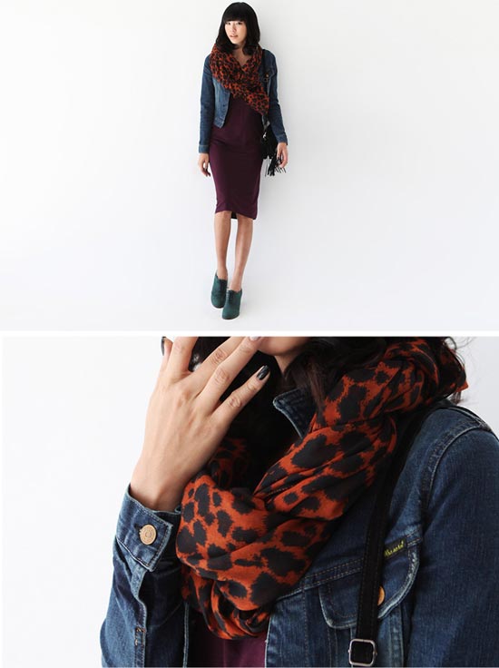 ผ้าพันคอลายพิมพ์สัตว์ ความน่ารักที่มาพร้อมกับความเซ็กซี่