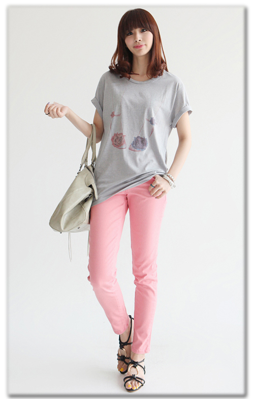 กางเกงยีนส์แบบสกินนี่ 