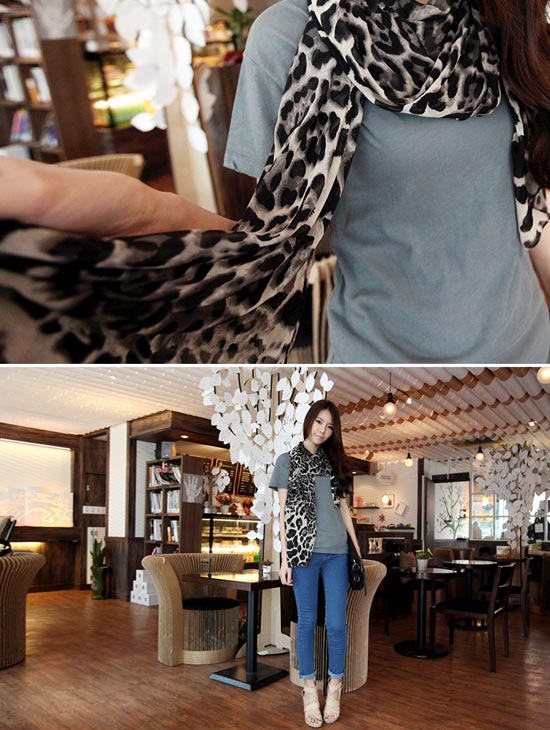 ผ้าพันคอลายพิมพ์สัตว์ ความน่ารักที่มาพร้อมกับความเซ็กซี่