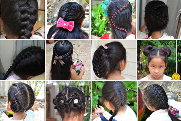 วิธีถักผมเปียให้ลูกสาว