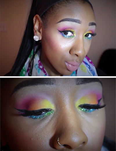 วิธีแต่งหน้าสีรุ้ง