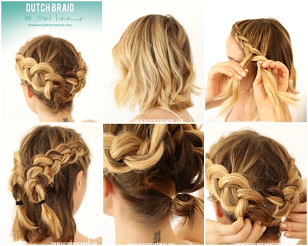 ทรงผมเปียสาวผมสั้น