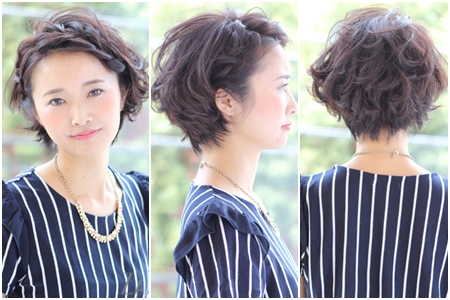 ทรงผมเปียสาวผมสั้น