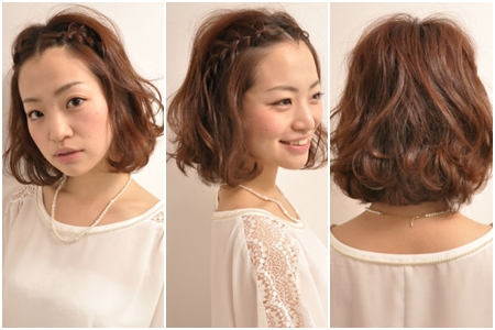 ทรงผมเปียสาวผมสั้น