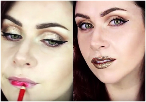 ไอเดียทาปากกลิตเตอร์