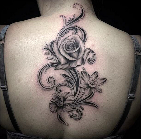 รอยสักดอกไม้