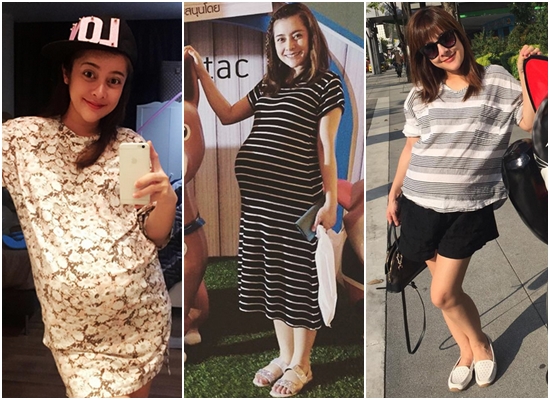 แฟชั่นชุดคลุมท้องดารา