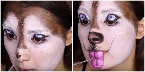 สาวแต่งหน้าเป็นไซบีเรียน