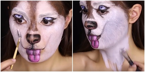 สาวแต่งหน้าเป็นไซบีเรียน