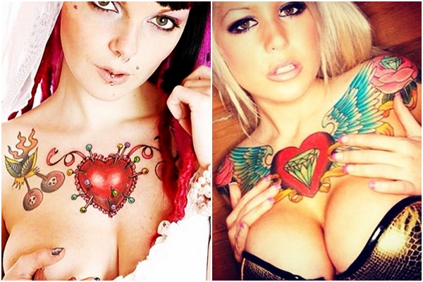 รอยสักเนินอกสวย ๆ