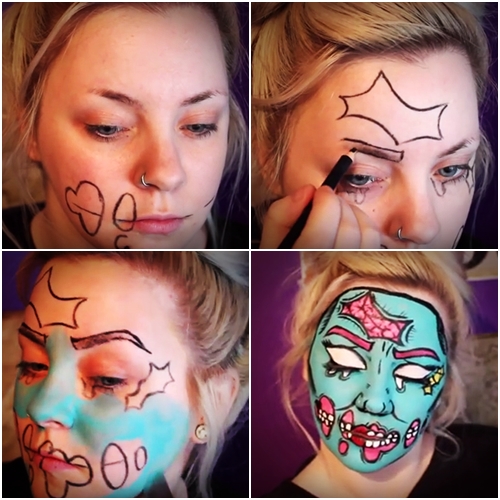 แต่งหน้าฮาโลวีนแบบแฟนซี