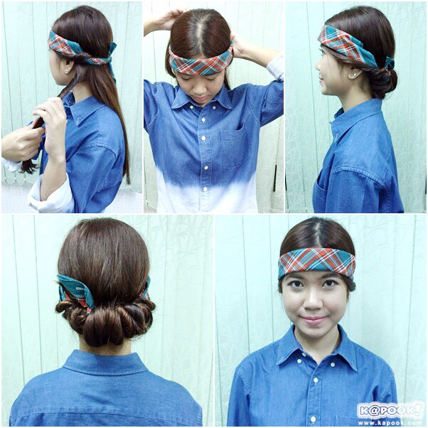 โพกผมด้วยผ้าเช็ดหน้า