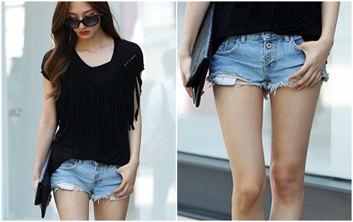 กางเกงยีนส์ขาสั้น