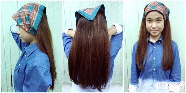 โพกผมด้วยผ้าเช็ดหน้า