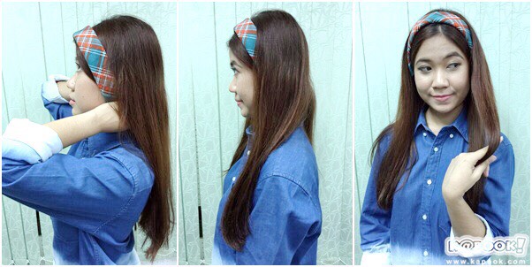 โพกผมด้วยผ้าเช็ดหน้า