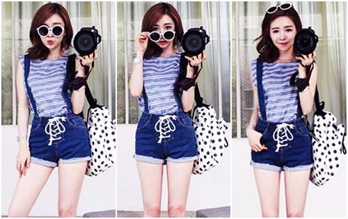 กางเกงยีนส์ขาสั้น