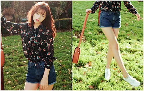 กางเกงยีนส์ขาสั้น