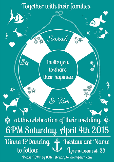 การ์ดแต่งงานลายเส้นเก๋ไก๋ รูปแบบไม่เหมือนใคร 