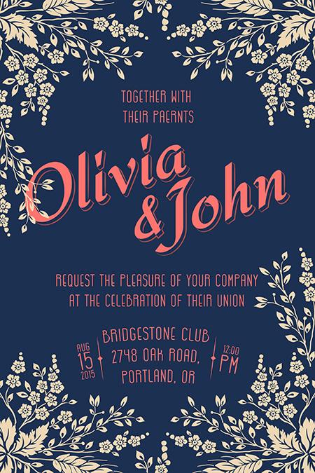 การ์ดแต่งงานลายเส้นเก๋ไก๋ รูปแบบไม่เหมือนใคร 