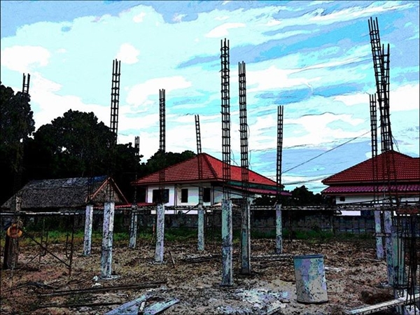 ปลูกบ้านชั้นเดียวยกสูง สไตล์บ้านไทยประยุกต์ 