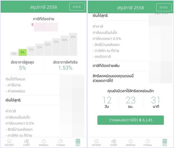 รีวิววางแผนภาษีกับการคำนวนภาษีครั้งแรก ด้วยแอพพลิเคชั่น
