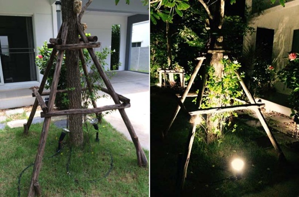 จัดไฟในสวนรอบบ้าน 