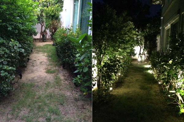 จัดไฟในสวนรอบบ้าน 