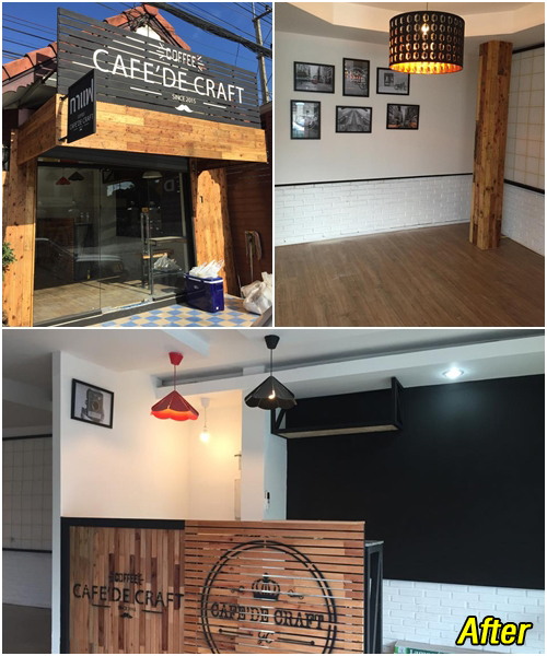 รีโนเวทห้องเปล่าเป็นร้านกาแฟ