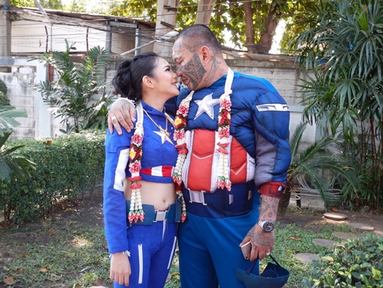 งานแต่ง เก่ง ลายพราง