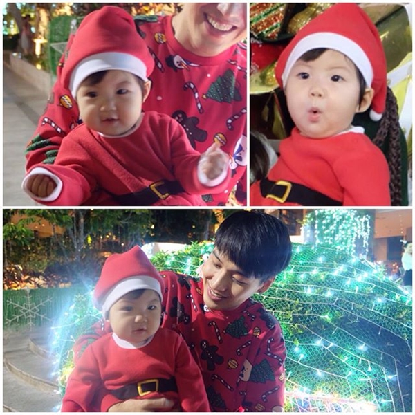 ลูกดาราในชุดซานต้า แซนตี้