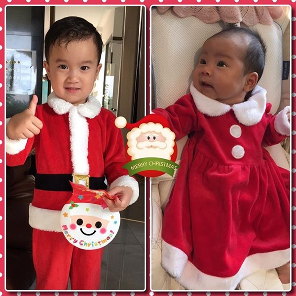 ลูกดาราในชุดซานต้า แซนตี้