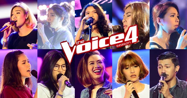 10 ดาวเด่น เดอะวอยซ์ 4