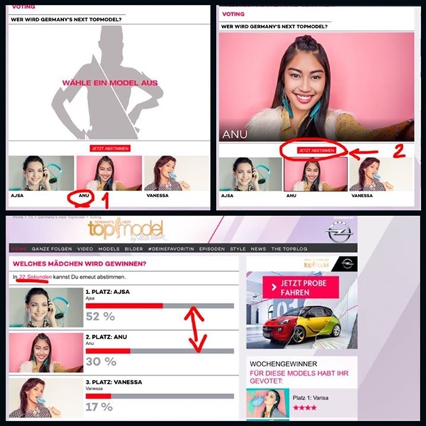 โหวต ใบตอง อนุธิดา คว้าตำแหน่งชนะเลิศ Germany′s next topmodel 2015