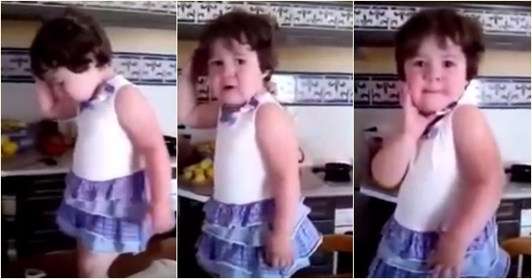 หนูน้อยคนนี้กำลังร้องไห้งอแง