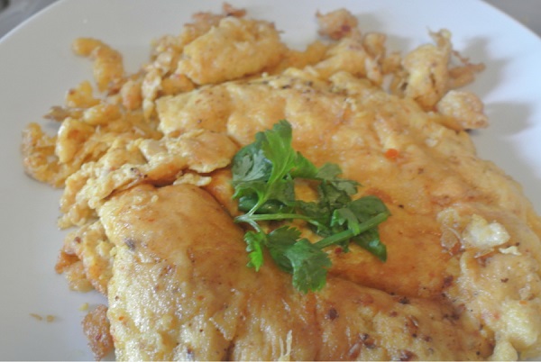 วิธีทำไข่เจียวลาบไก่สับ