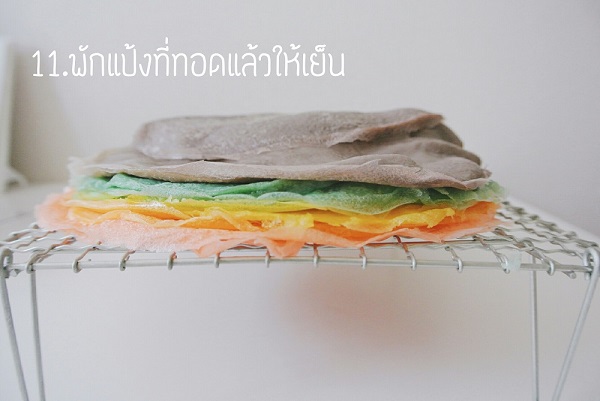 วิธีทำเครปเค้กสายรุ้ง