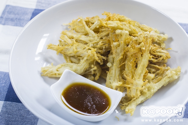 เห็ดเข็มทองทอดเจ 