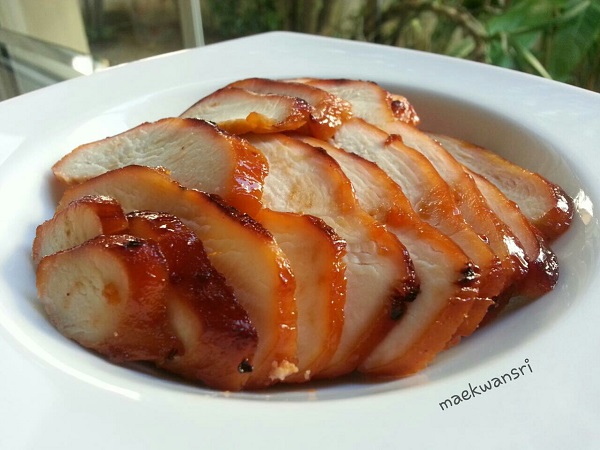 บะหมี่แห้งไก่แดง 