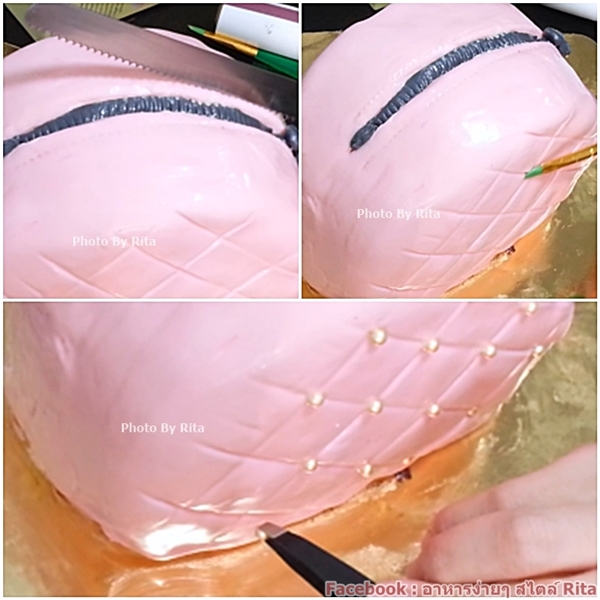 เค้กกระเป๋าเครื่องสำอาง 