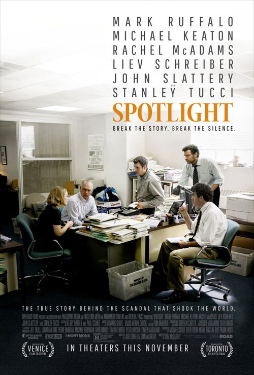 มาร์ค รัฟฟาโล่ นำทีมเปิดตัว Spotlight ตีแผ่เรื่องฉาว