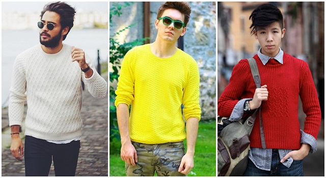 เสื้อกันหนาวไหมพรมผู้ชาย