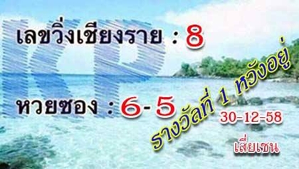  เลขวิ่งเชียงราย 30/12/58 