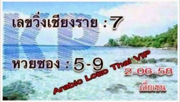 เลขวิ่งเชียงราย2/6/58