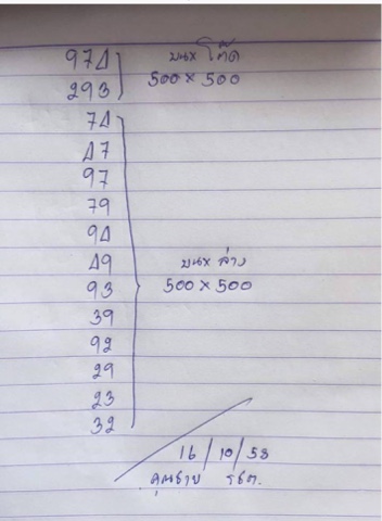หวยคุณชาย รชต 16/10/58