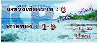 เลขวิ่งเชียงราย 1/11/58