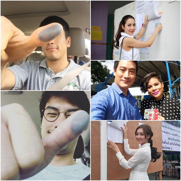 ดาราไทย พร้อมใจไปใช้สิทธิ ลงประชามติ