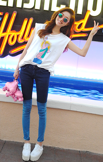 กางเกงยีนส์สี