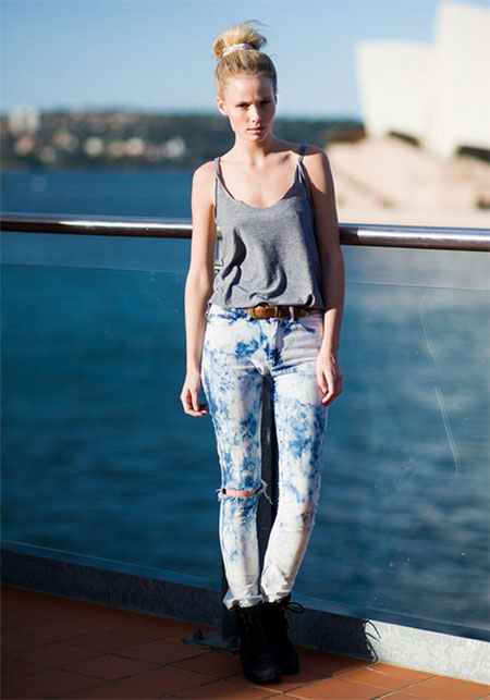 กางเกงยีนส์ฟอก กางเกงยีนส์ฟอก