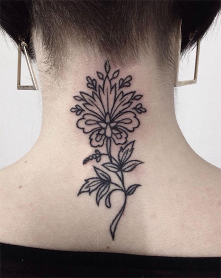 รอยสักหลังคอ